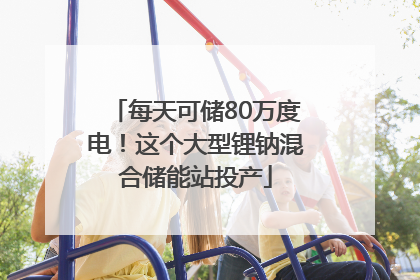 每天可储80万度电！这个大型锂钠混合储能站投产