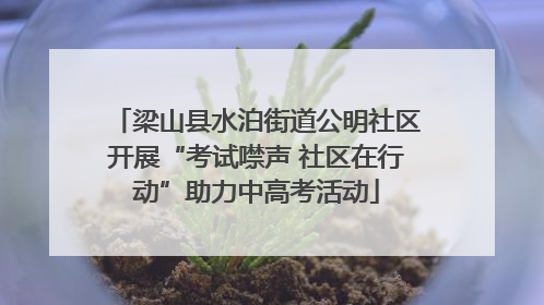 梁山县水泊街道公明社区开展“考试噤声 社区在行动”助力中高考活动