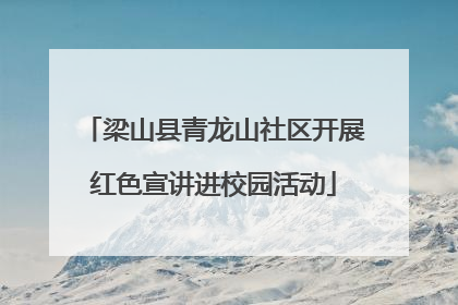 梁山县青龙山社区开展红色宣讲进校园活动