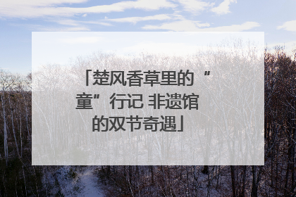 楚风香草里的“童”行记 非遗馆的双节奇遇