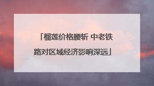 榴莲价格腰斩 中老铁路对区域经济影响深远