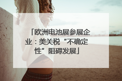 欧洲电池展参展企业：美关税“不确定性”阻碍发展