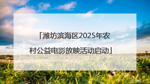 潍坊滨海区2025年农村公益电影放映活动启动
