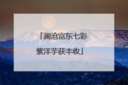 澜沧富东七彩紫洋芋获丰收
