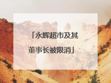 永辉超市及其董事长被限消
