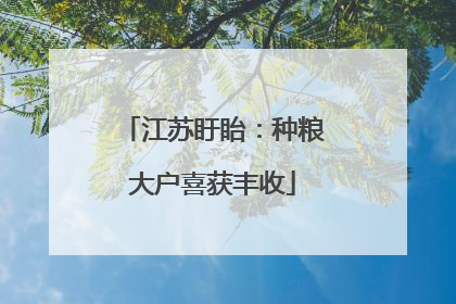 江苏盱眙：种粮大户喜获丰收