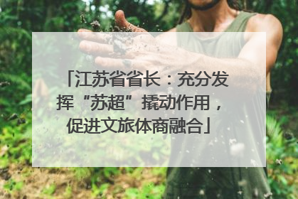 江苏省省长：充分发挥“苏超”撬动作用，促进文旅体商融合