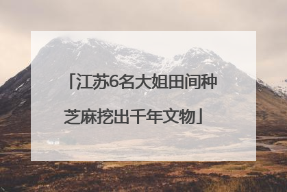 江苏6名大姐田间种芝麻挖出千年文物