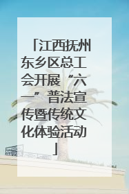 江西抚州东乡区总工会开展“六一”普法宣传暨传统文化体验活动