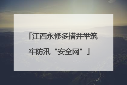 江西永修多措并举筑牢防汛“安全网”