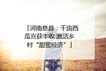 河南息县：千亩西瓜喜获丰收 激活乡村“甜蜜经济”