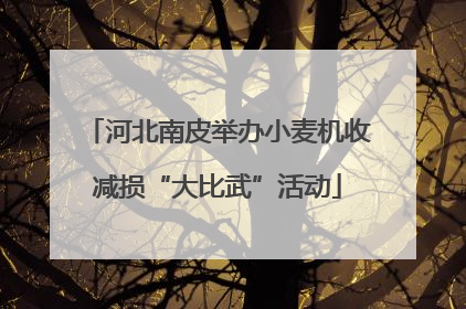 河北南皮举办小麦机收减损“大比武”活动