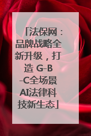 法保网：品牌战略全新升级，打造 G-B-C全场景AI法律科技新生态