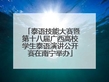 泰语技能大赛暨第十八届广西高校学生泰语演讲公开赛在南宁举办