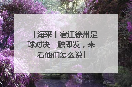 海采丨宿迁徐州足球对决一触即发，来看他们怎么说