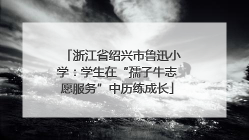 浙江省绍兴市鲁迅小学：学生在“孺子牛志愿服务”中历练成长