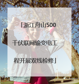 浙江舟山500千伏联网输变电工程开展双线检修