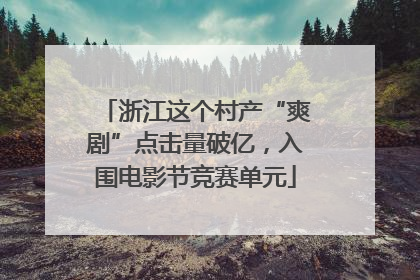 浙江这个村产“爽剧”点击量破亿，入围电影节竞赛单元