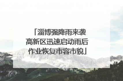 淄博强降雨来袭 高新区迅速启动雨后作业恢复市容市貌