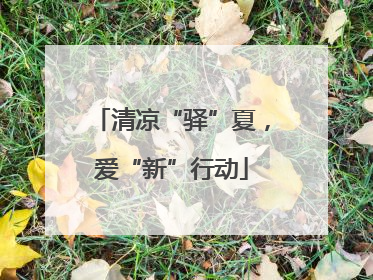 清凉“驿”夏，爱“新”行动