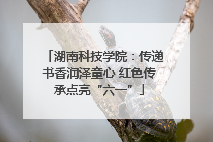 湖南科技学院：传递书香润泽童心 红色传承点亮“六一”