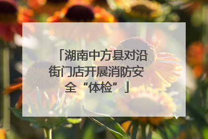 湖南中方县对沿街门店开展消防安全“体检”