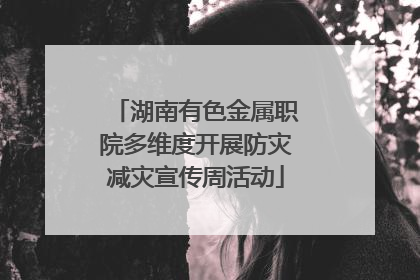 湖南有色金属职院多维度开展防灾减灾宣传周活动