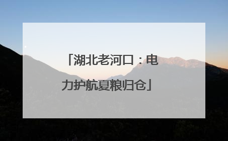 湖北老河口：电力护航夏粮归仓