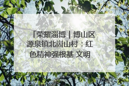 荣耀淄博｜博山区源泉镇北崮山村：红色精神强根基 文明新风润山乡