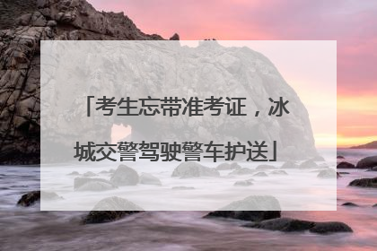 考生忘带准考证，冰城交警驾驶警车护送