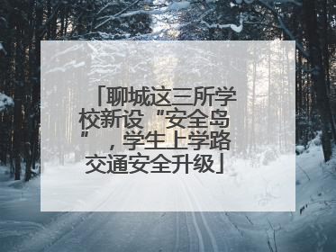 聊城这三所学校新设“安全岛”，学生上学路交通安全升级