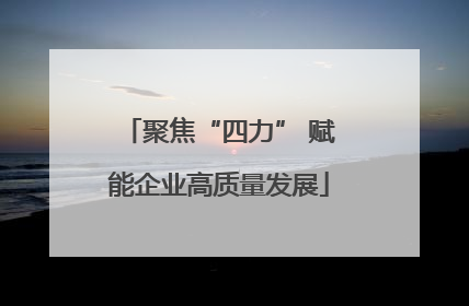 聚焦“四力” 赋能企业高质量发展