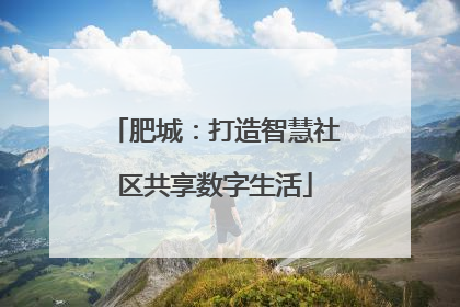肥城：打造智慧社区共享数字生活