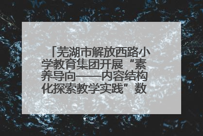 芜湖市解放西路小学教育集团开展“素养导向——内容结构化探索教学实践”数学专题研讨活动