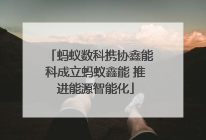 蚂蚁数科携协鑫能科成立蚂蚁鑫能 推进能源智能化