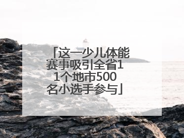 这一少儿体能赛事吸引全省11个地市500名小选手参与