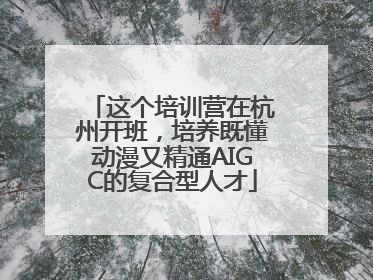 这个培训营在杭州开班，培养既懂动漫又精通AIGC的复合型人才