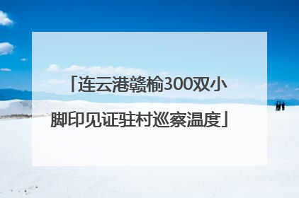 连云港赣榆300双小脚印见证驻村巡察温度
