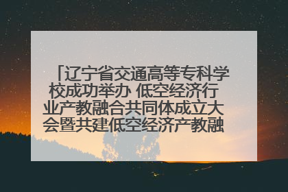 辽宁省交通高等专科学校成功举办 低空经济行业产教融合共同体成立大会暨共建低空经济产教融合新生态论坛