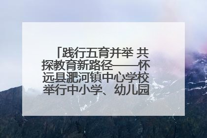 践行五育并举 共探教育新路径——怀远县淝河镇中心学校举行中小学、幼儿园班主任论坛活动