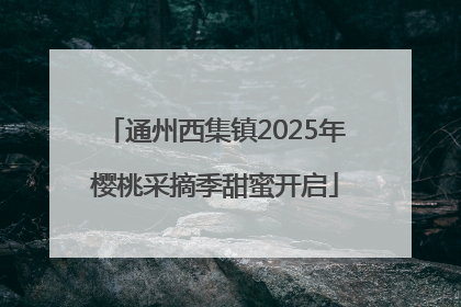 通州西集镇2025年樱桃采摘季甜蜜开启