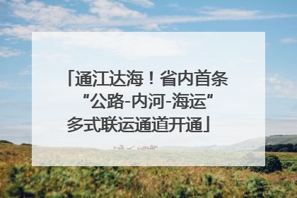 通江达海！省内首条“公路-内河-海运”多式联运通道开通