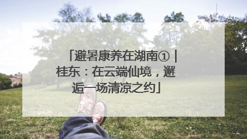 避暑康养在湖南①｜桂东：在云端仙境，邂逅一场清凉之约
