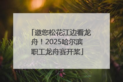 邀您松花江边看龙舟！2025哈尔滨职工龙舟赛开桨