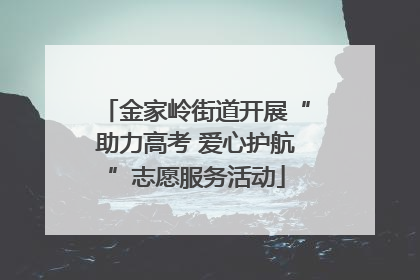 金家岭街道开展“助力高考 爱心护航”志愿服务活动