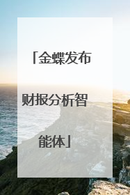 金蝶发布财报分析智能体