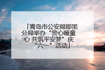 青岛市公安局即墨分局举办“警心暖童心 共筑平安梦”庆“六一”活动