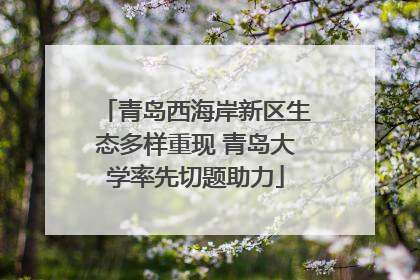 青岛西海岸新区生态多样重现 青岛大学率先切题助力
