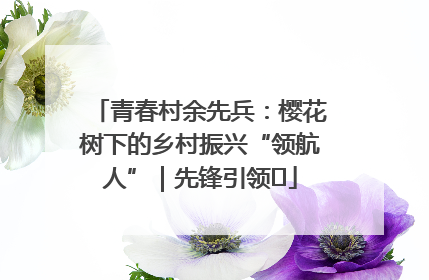 青春村余先兵：樱花树下的乡村振兴“领航人”｜先锋引领⑪