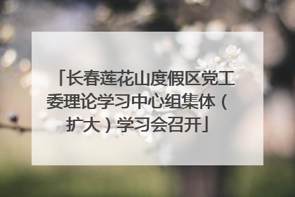 长春莲花山度假区党工委理论学习中心组集体（扩大）学习会召开